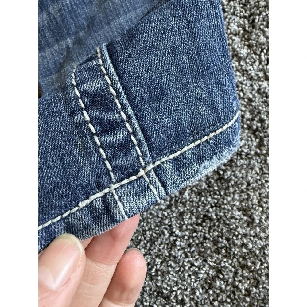 Miss Me Skinny Jeans Blue Bling Embellished Stretch Denim Girls Size 14 25
